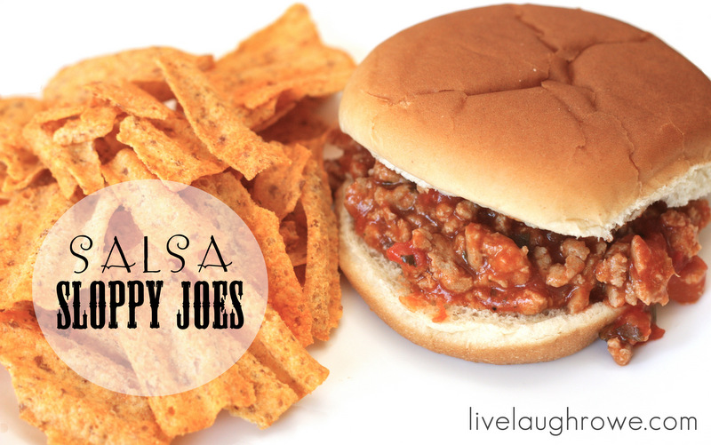 Salsa Sloppy Joes Recipe with LiveLaughRowe.com salsa