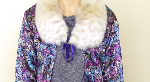 Handmade Fur Collar Jacket and Dress
