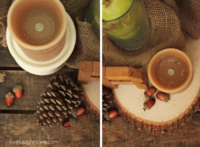 Autumn Decor with Energizer Flameless Candles via LiveLaughRowe.com