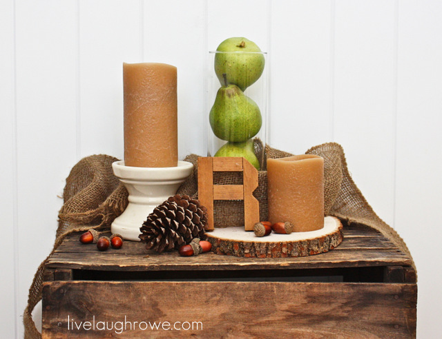 Autumn Decor with Energizer Flameless Candles via LiveLaughRowe.com