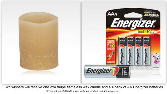 Energizer Flameless Candle and Batteries
