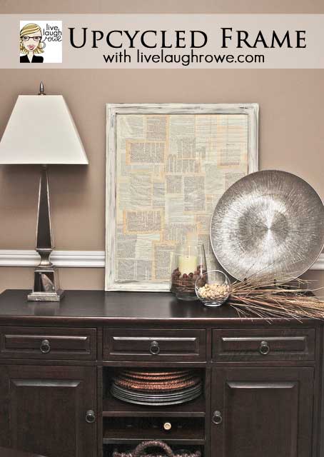 #DIY Upcycled Frame using Annie Sloan Chalk Paint with LiveLaughRowe.com #tutorial 