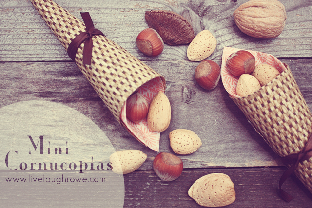 Mini Cornucopia Fall Favors with livelaughrowe.com
