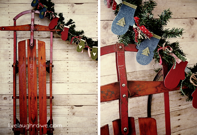 DIY Felt Mitten Garland with LiveLaughRowe.com #garland #diy #crafts