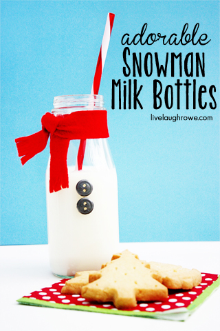 Snowman Milk Bottles