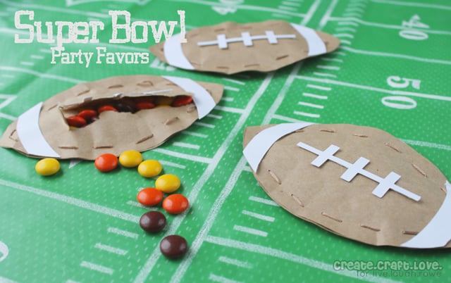 Super Bowl Party Favors by Create Craft Love for LiveLaughRowe.com #football #favor #tutorial