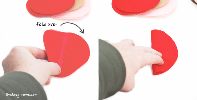 Assembling the Felt Fortune Cookie