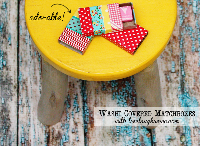 washi covered matchboxes