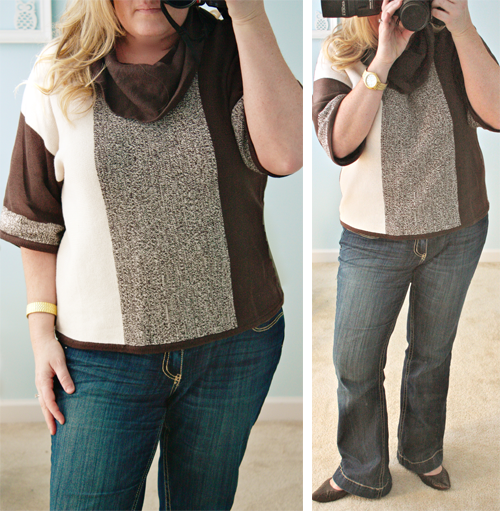 brown stripe sweater