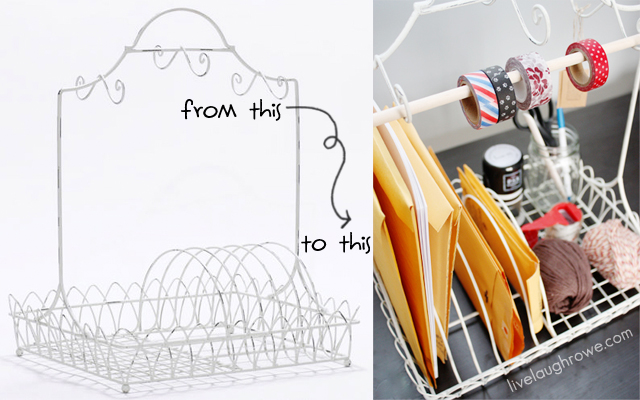 Fabulous Idea! Dish Rack turned into a Shipping Station with livelaughrowe.com #upcycle #diy upcycle