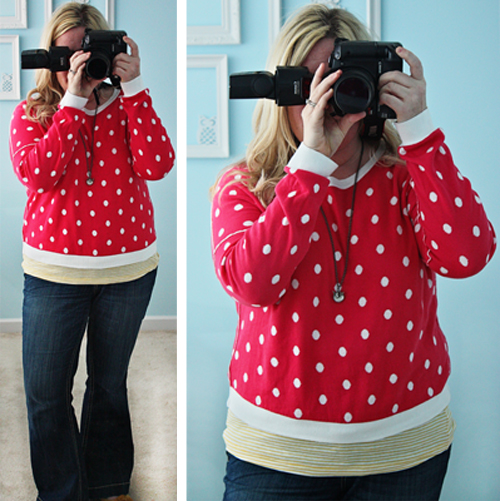 polka dots sweater
