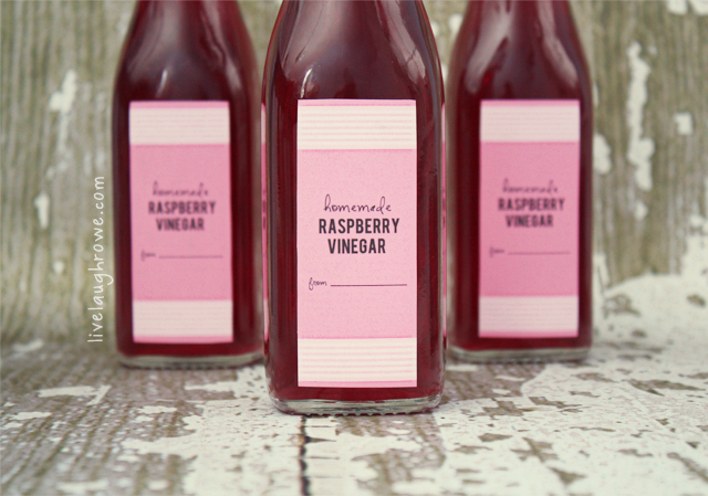 Printable for Red Raspberry Vinegar