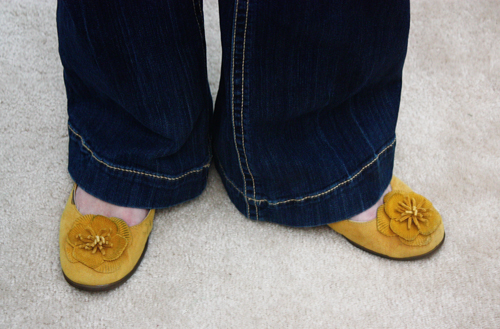 yellow shoes