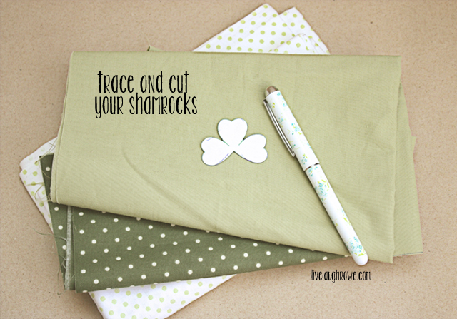 trace and cut your shamrocks