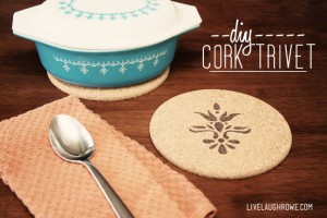 DIY Cork Trivet with Woodburning technique