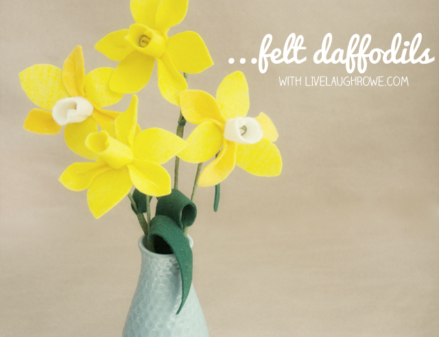 felt flowers and daffodils