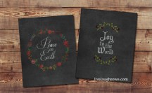 Fabulous Christmas Chalkboard Printables with livelaughrowe.com