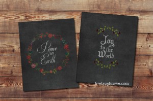 Fabulous Christmas Chalkboard Printables with livelaughrowe.com