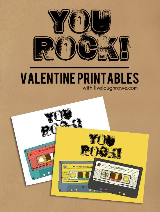 This is a photo of Impertinent You Rock Valentine Printable It is an image of Impertinent You Rock Valentine Printable