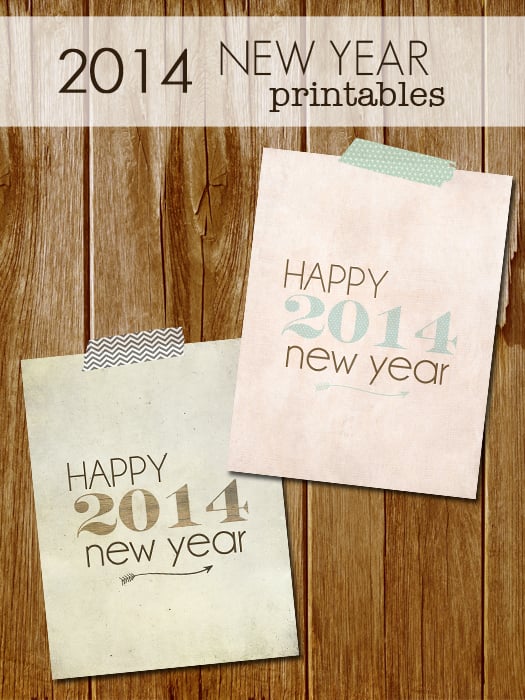 2014 Happy New Year Printables with livelaughrowe.com